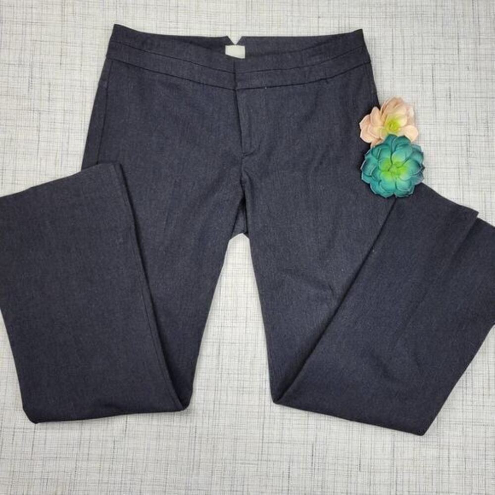 Ecru Dark Gray Clapton Bootcut Pants Size 6 High Rise Ankle Cotton Blend‎